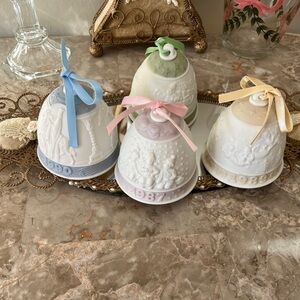Lladro
Porcelain Christmas Bell
Ornaments 4 pcs